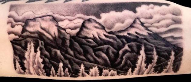 Winter Tattoo Ideas Mountains