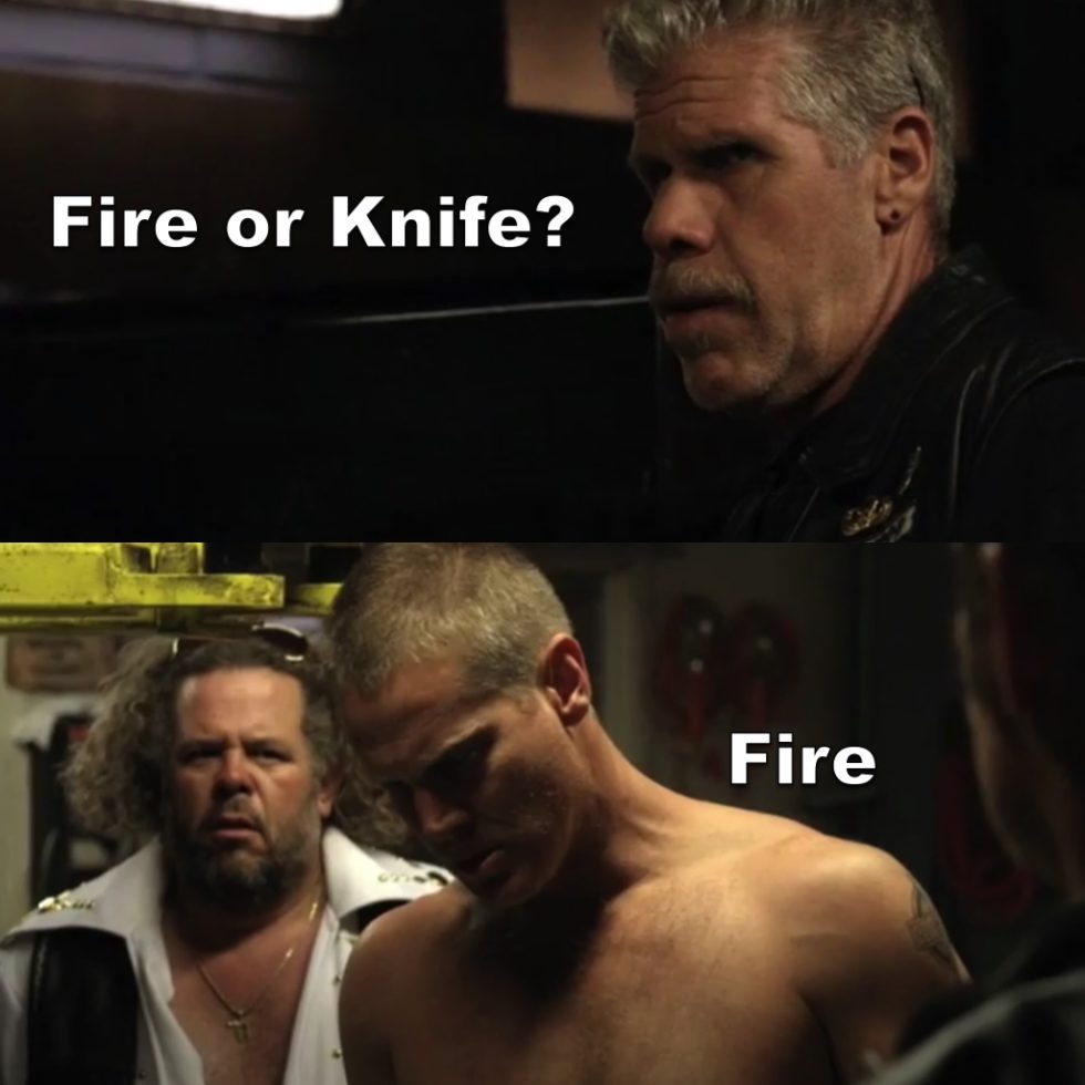 Sons Of Anarchy Tattoo Removal Scene