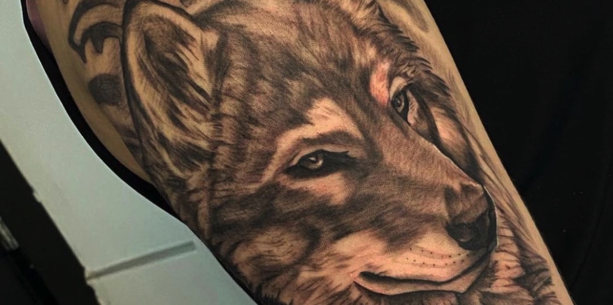 Realism Wolf Tattoo Idea  BlackInk