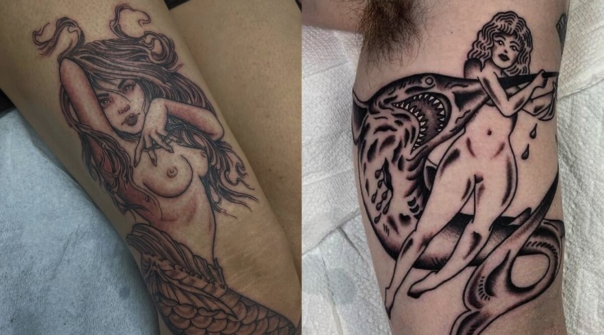 Suggestive Tattoo - Mermaids