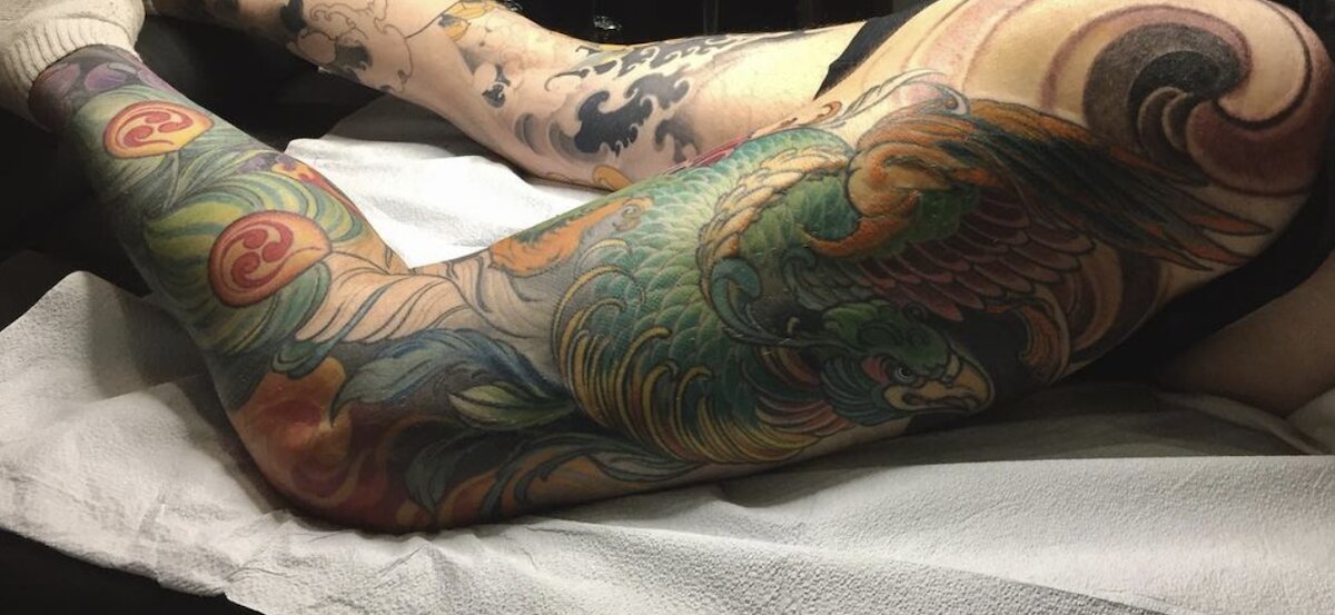 Japanese Leg Tattoo Vancouver BC