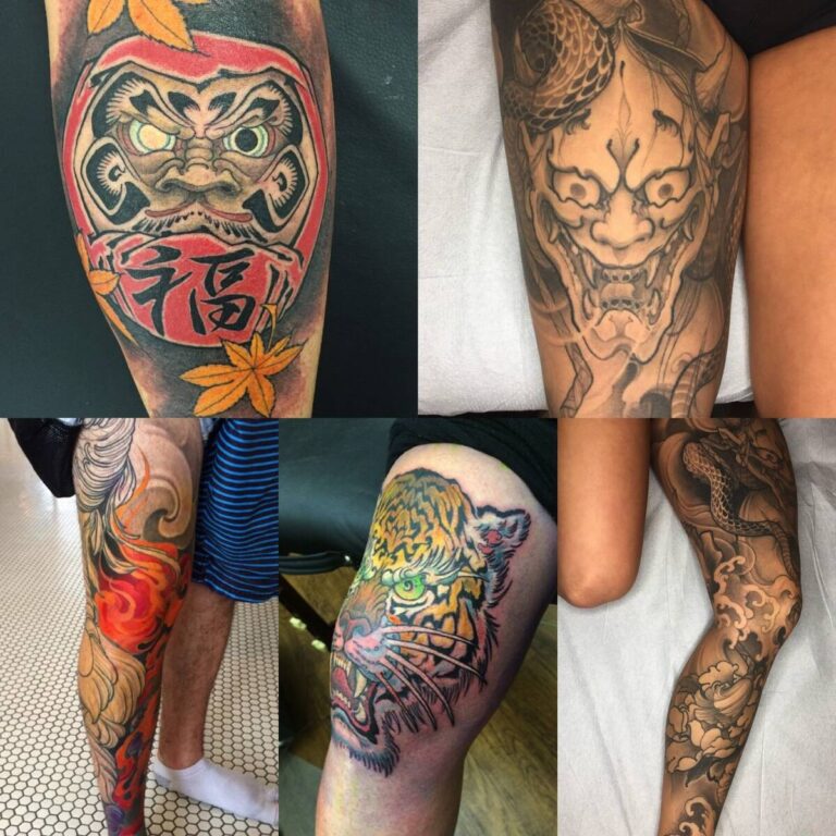 Japanese Leg Tattoo Vancouver BC