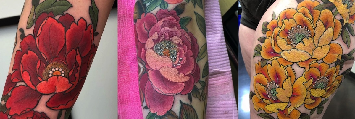 Peony Tattoo Color Artist Vancouver BC