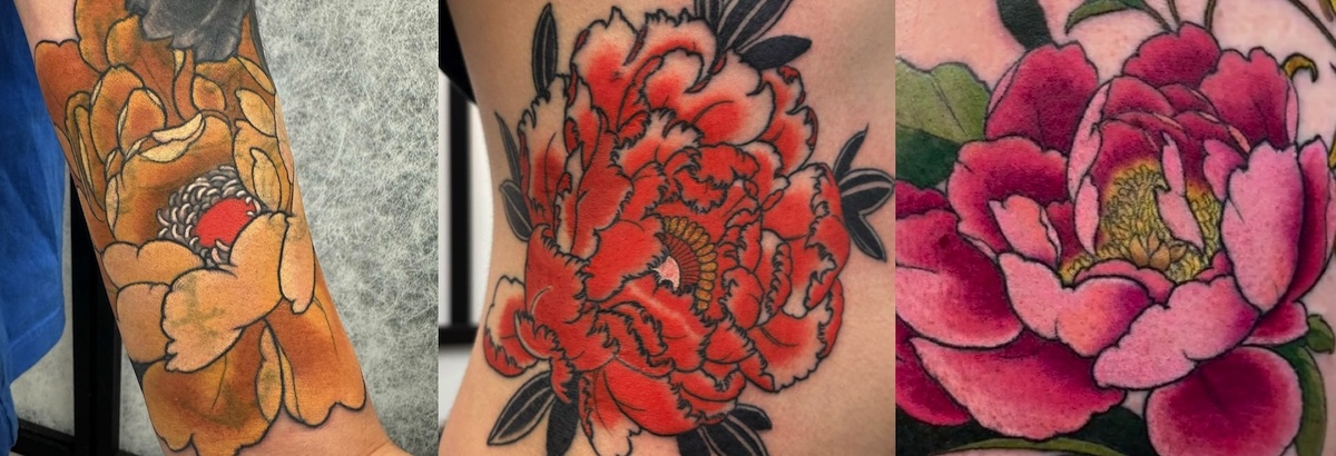 Peony Tattoo Color Artist Vancouver BC