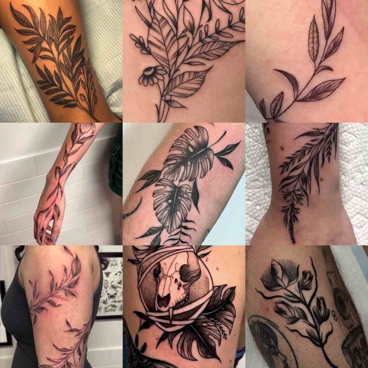 Plant Tattoo Artist Vancouver BC Blackwork