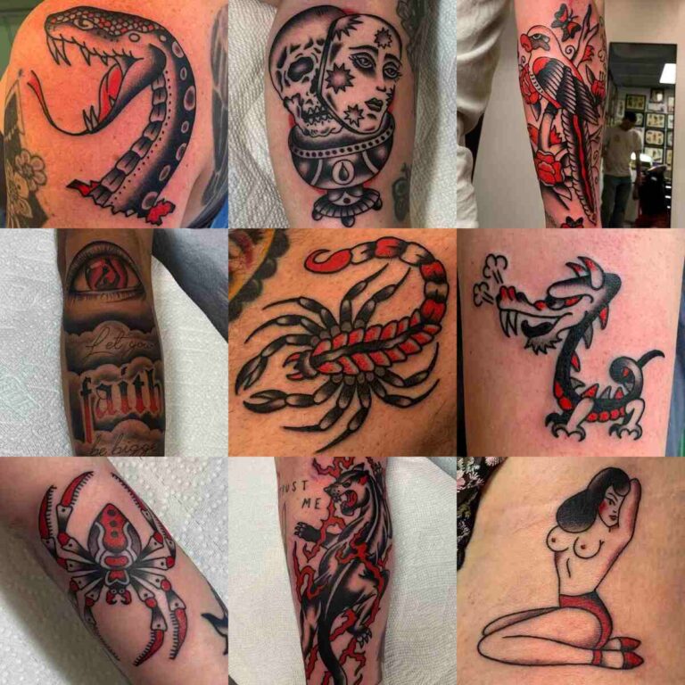 Black and Red Traditional Tattoo Artist Vancouver